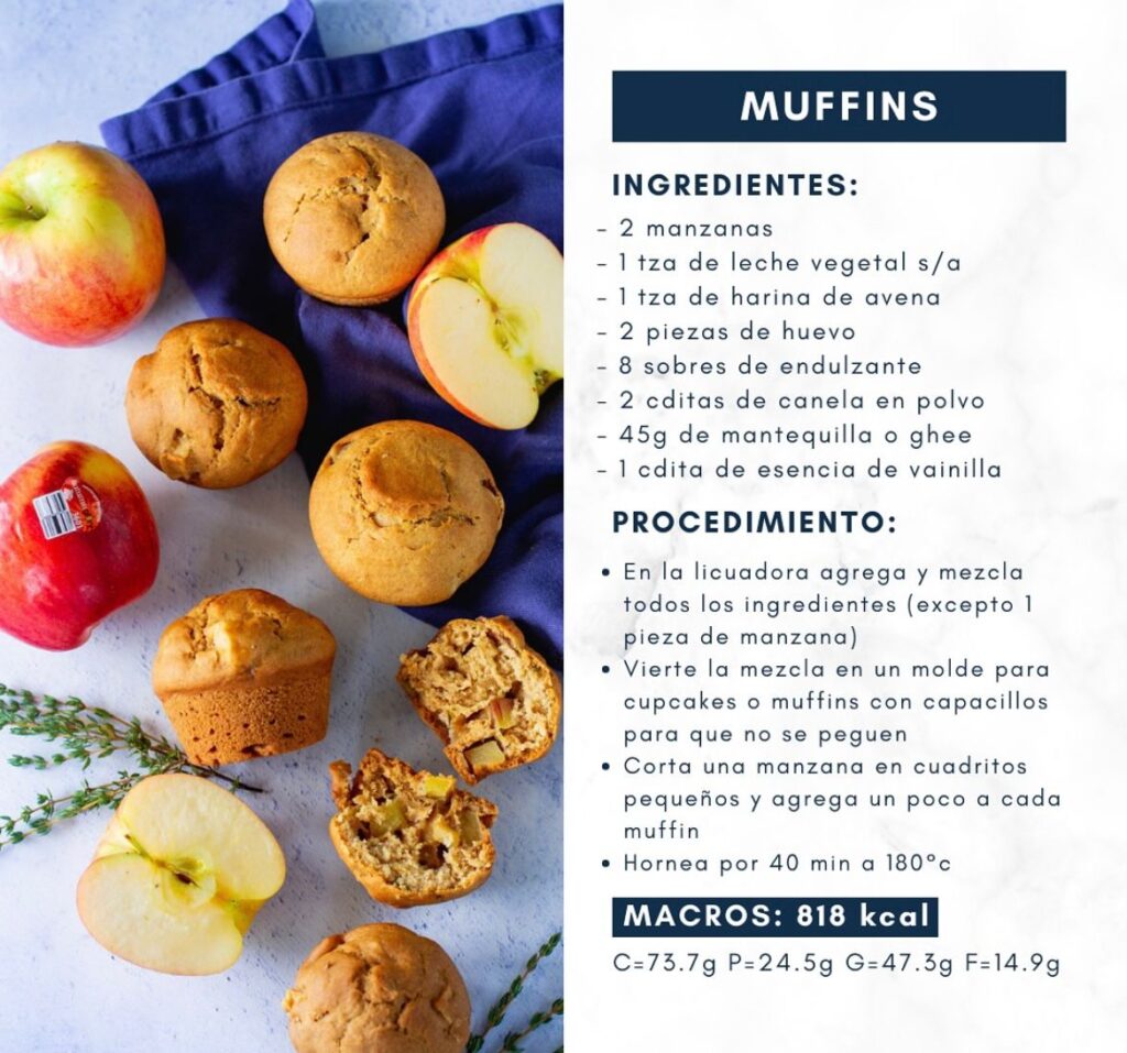 🧁 Muffin de Manzana saludable 🍎